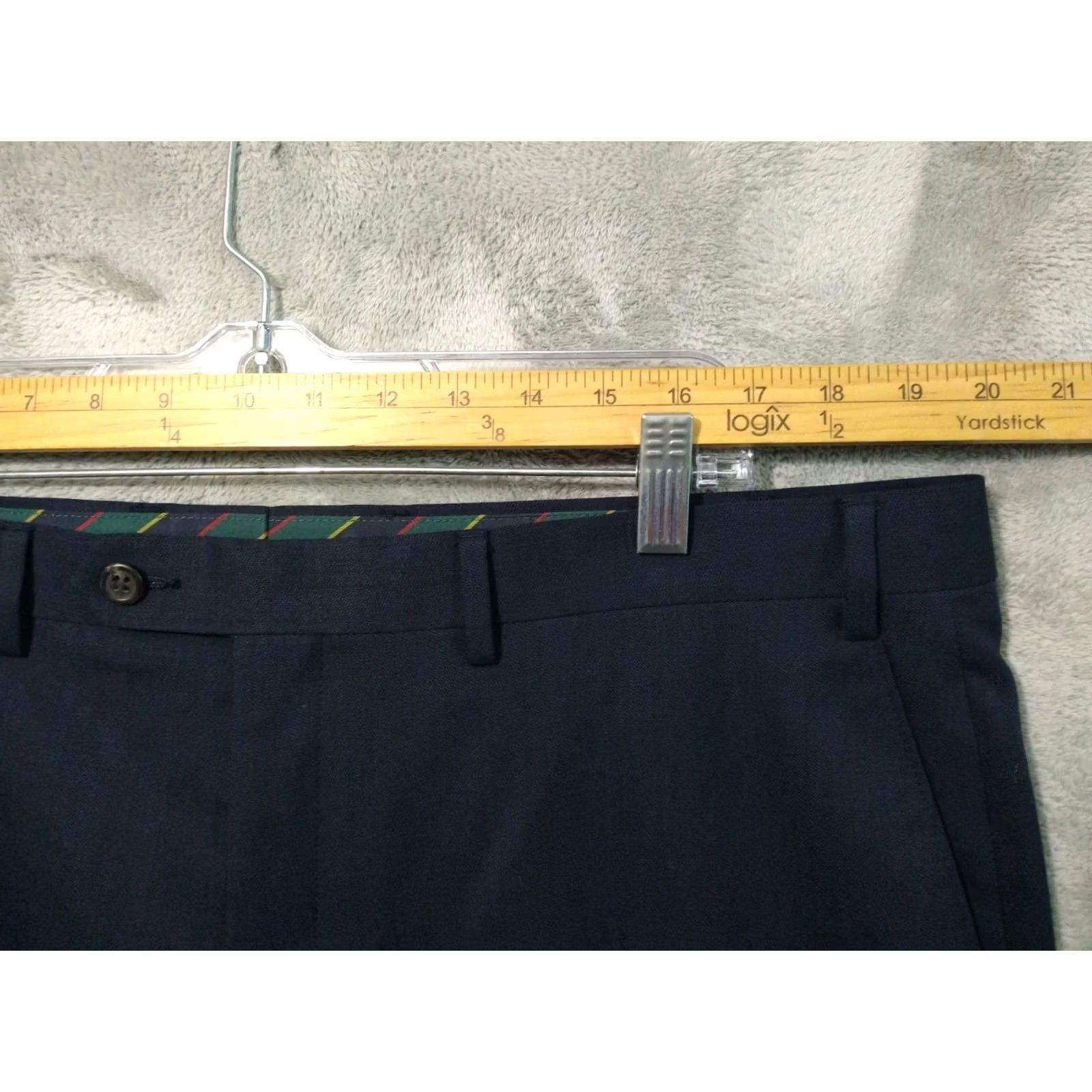 Chaps Chaps Pants Mens 40x30 Blue Wool Dress Tapered Front Flat Front Trouser Preppy Vintage: No Category: Pants Size US 40 / EU 56 - 3 Thumbnail