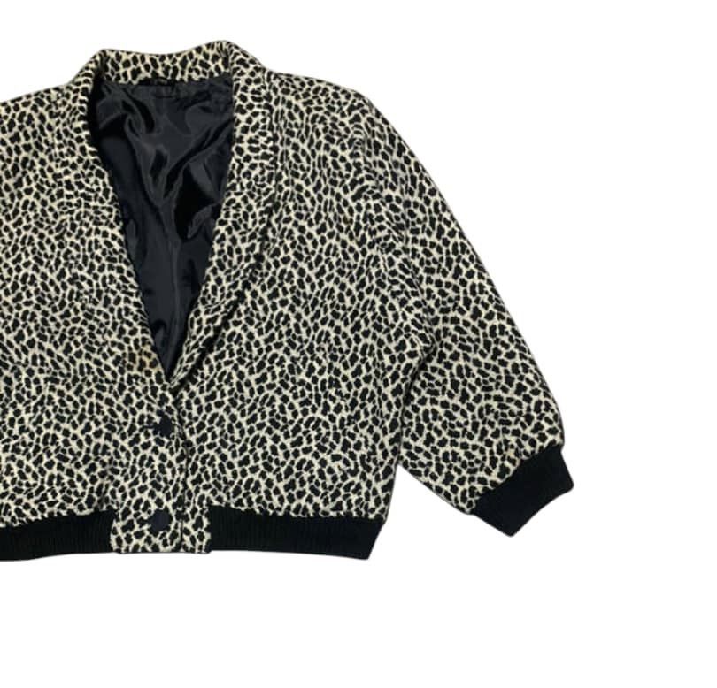 If Six Was Nine Vintage Leapord Wool Cardigan Jacket Size US L / EU 52-54 / 3 - 3 Thumbnail