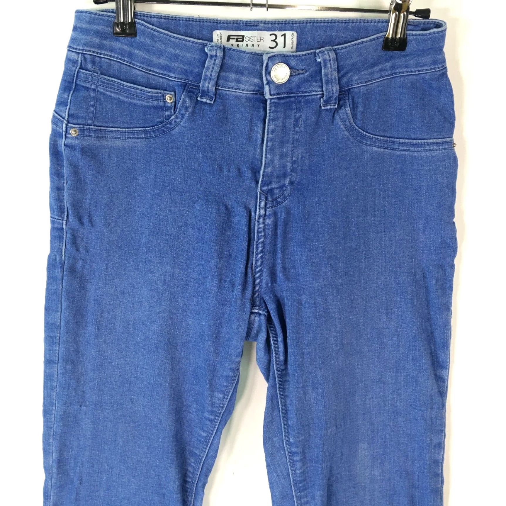 Denime FB Sister Womens Jeans Skinny Mid Rise Blue Denim 31 Size 24" / US 00 / IT 34 - 3 Thumbnail