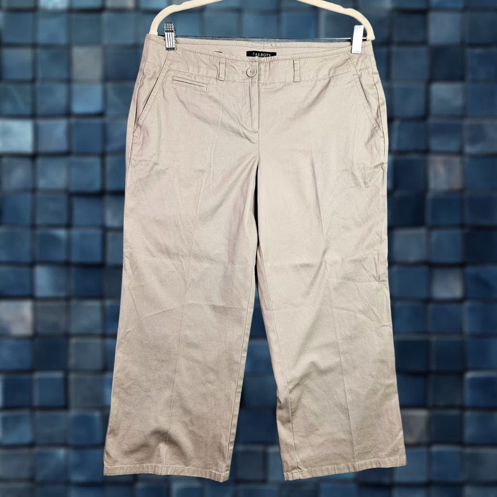 Talbots Talbots Signature Slim Women’s Straight Chino Trousers Beige Pant Size 10P Size 32" / US 10 / IT 46 - 1 Thumbnail