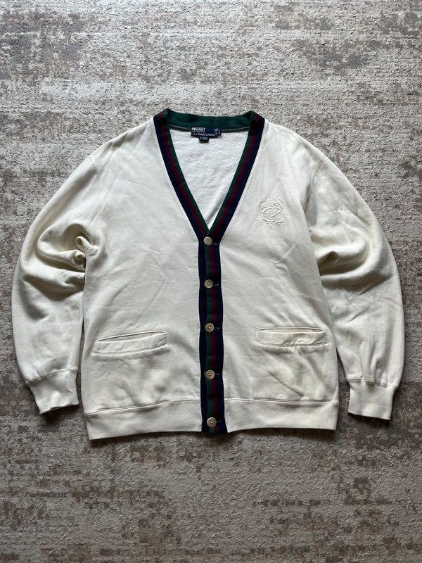 Polo Ralph Lauren Ralph Lauren Scribble Vintage 90s Cardigan Sz S Size US S / EU 44-46 / 1 - 1 Thumbnail