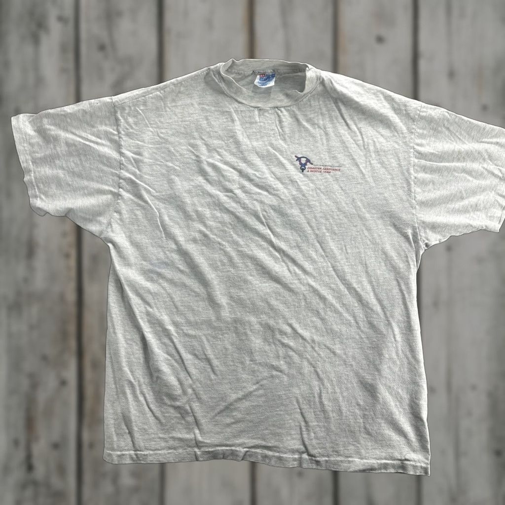 VINTAGE NASA Ames Disaster Assistance Rescue Team Shirt Mens XL Hanes 90s Tee