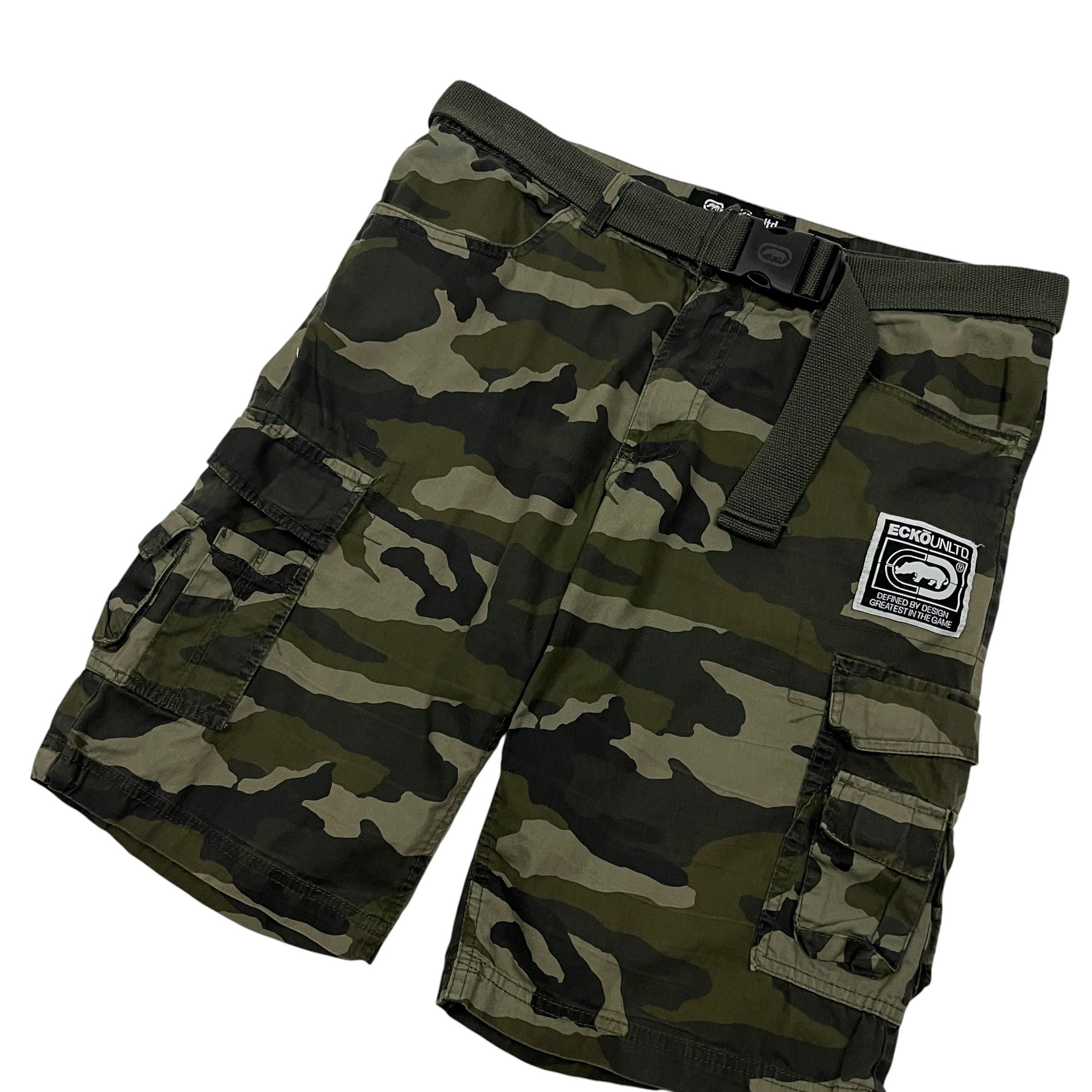 Ecko Unltd. Ecko Unltd. Camo Belted Utility Shorts - Size 30" Size US 30 / EU 46 - 2 Thumbnail