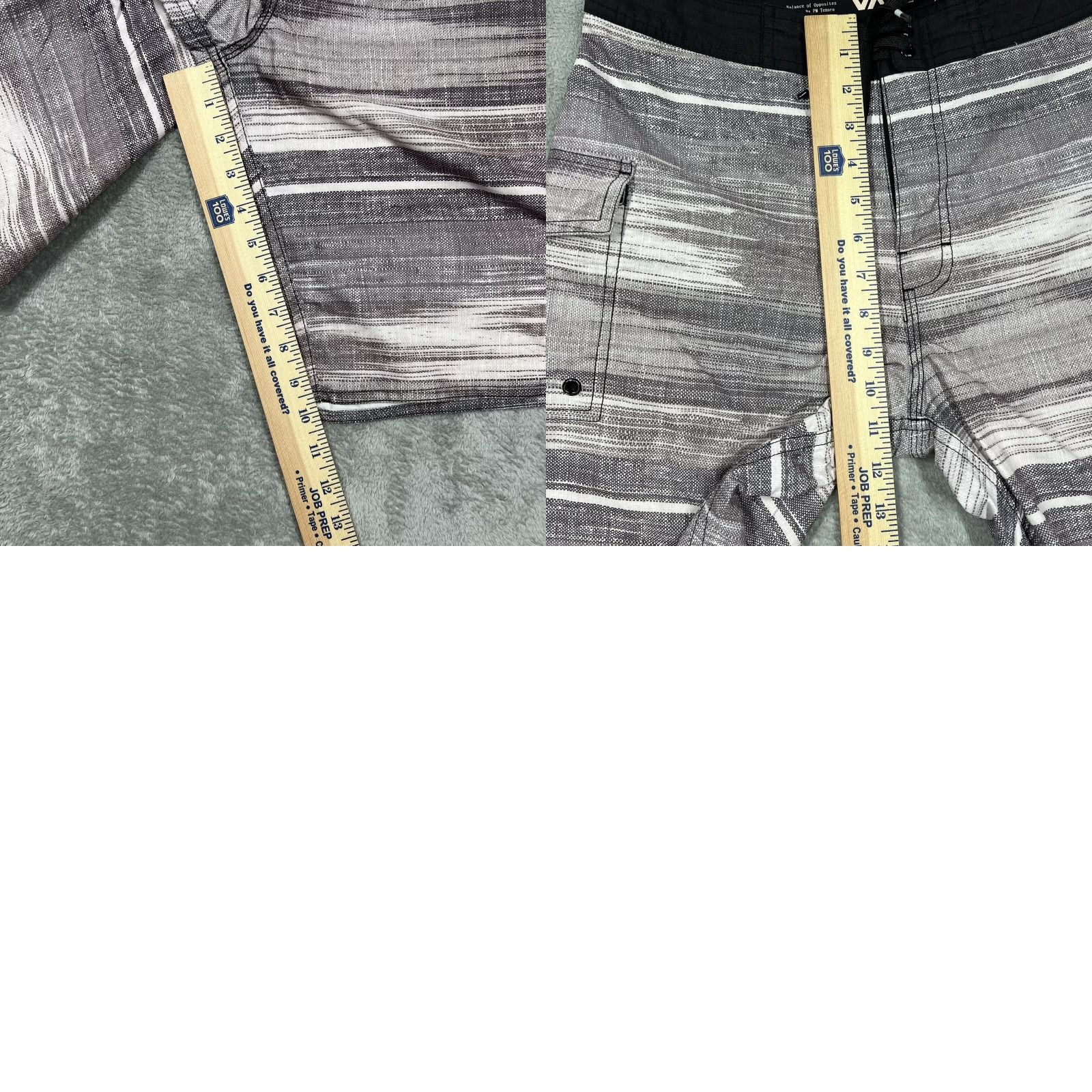 RVCA RVCA Swim Trunks Mens 32 Striped Board Shorts Lifeguard Surfing Beach Size US 32 / EU 48 - 10 Thumbnail