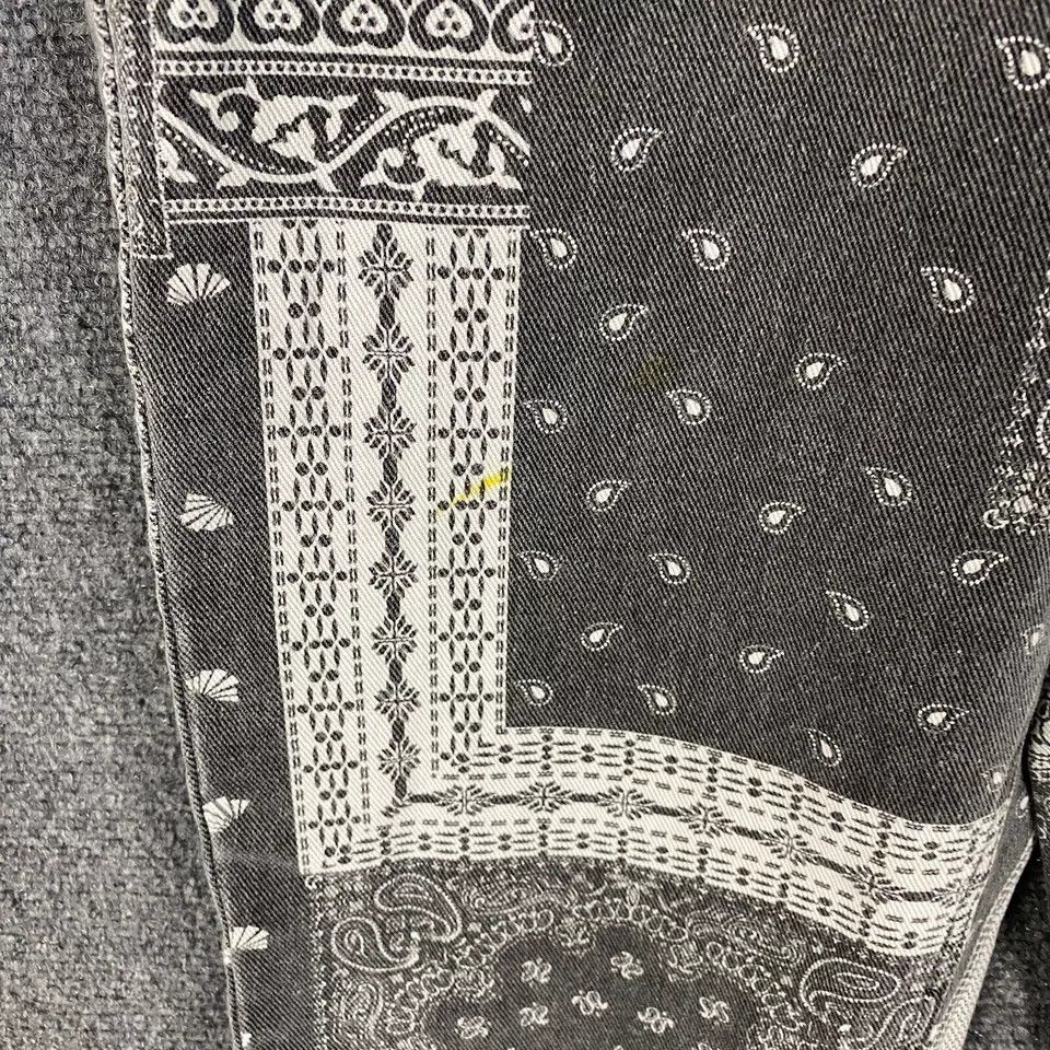 Boohoo Boohoo Man Jeans Men's 30 S Floral Gray Denim Button Fly Size US 30 / EU 46 - 2 Thumbnail