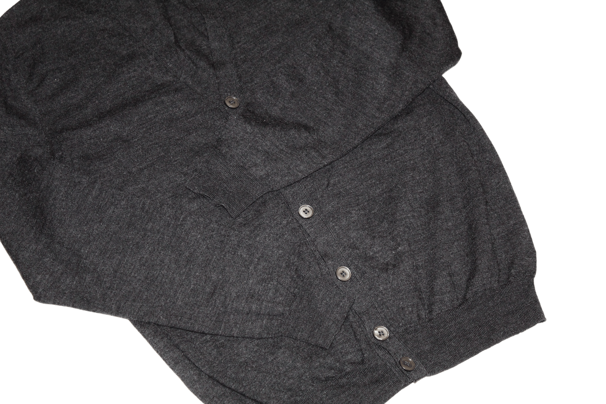 Zanone Zanone Flexwool by Slowear Classic Cardigan Charcoral Grey Size US M / EU 48-50 / 2 - 4 Thumbnail