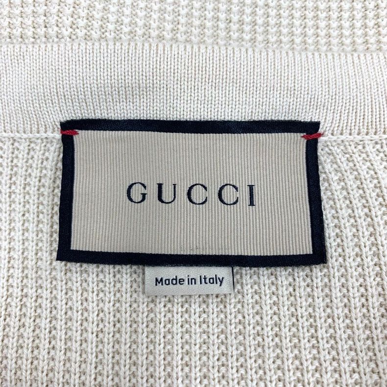 Gucci Gucci Beige wool V-neck single-breasted long-sleeved knitte Size S / US 4 / IT 40 - 6 Thumbnail