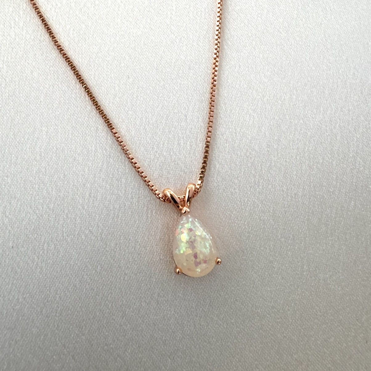 Other Teardrop Shape Pendant Necklace for Women Rose Gold Color Size ONE SIZE - 2 Thumbnail