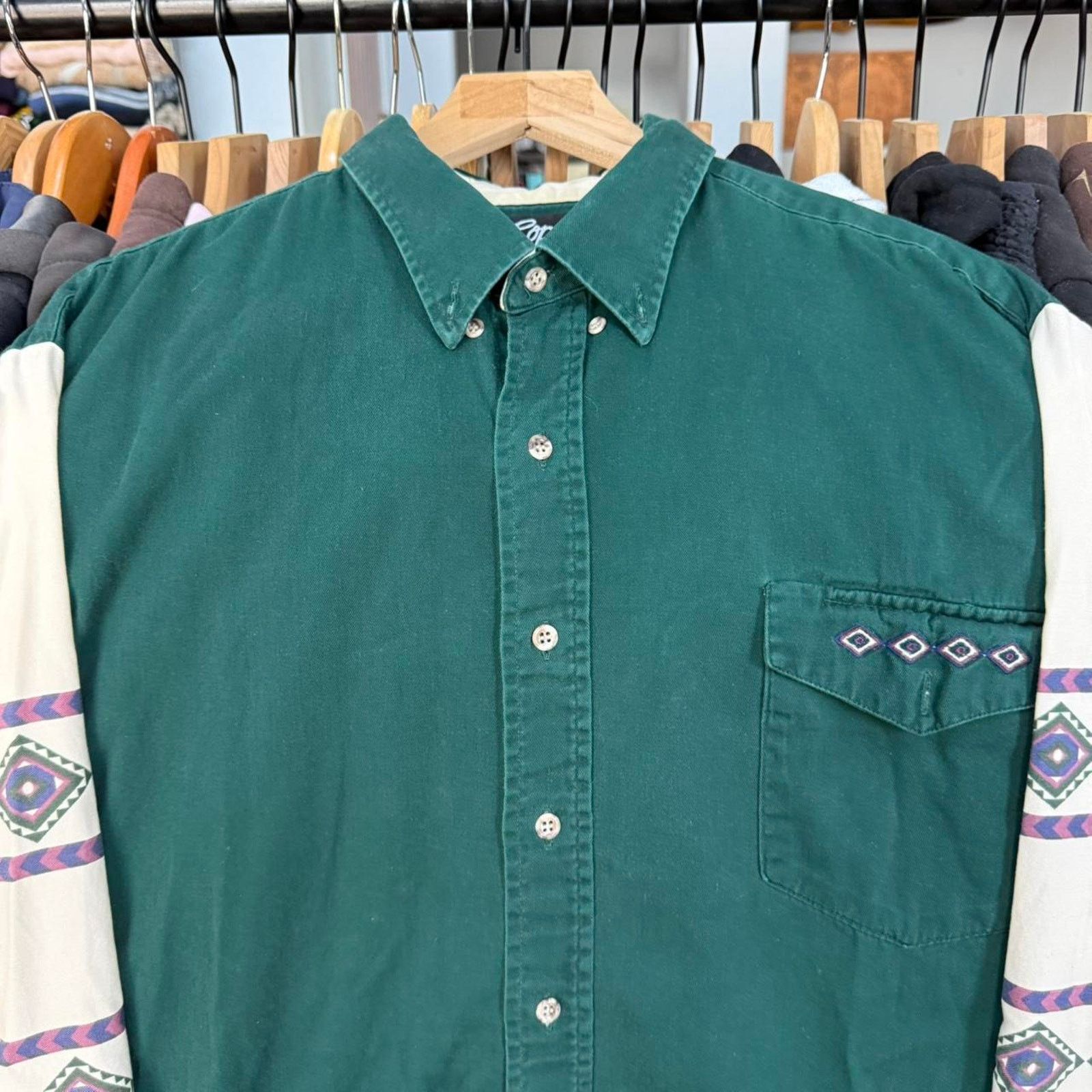 Roper Vintage 90s Roper Button Down Shirt With Aztec Pattern Size US XXL / EU 58 / 5 - 2 Thumbnail