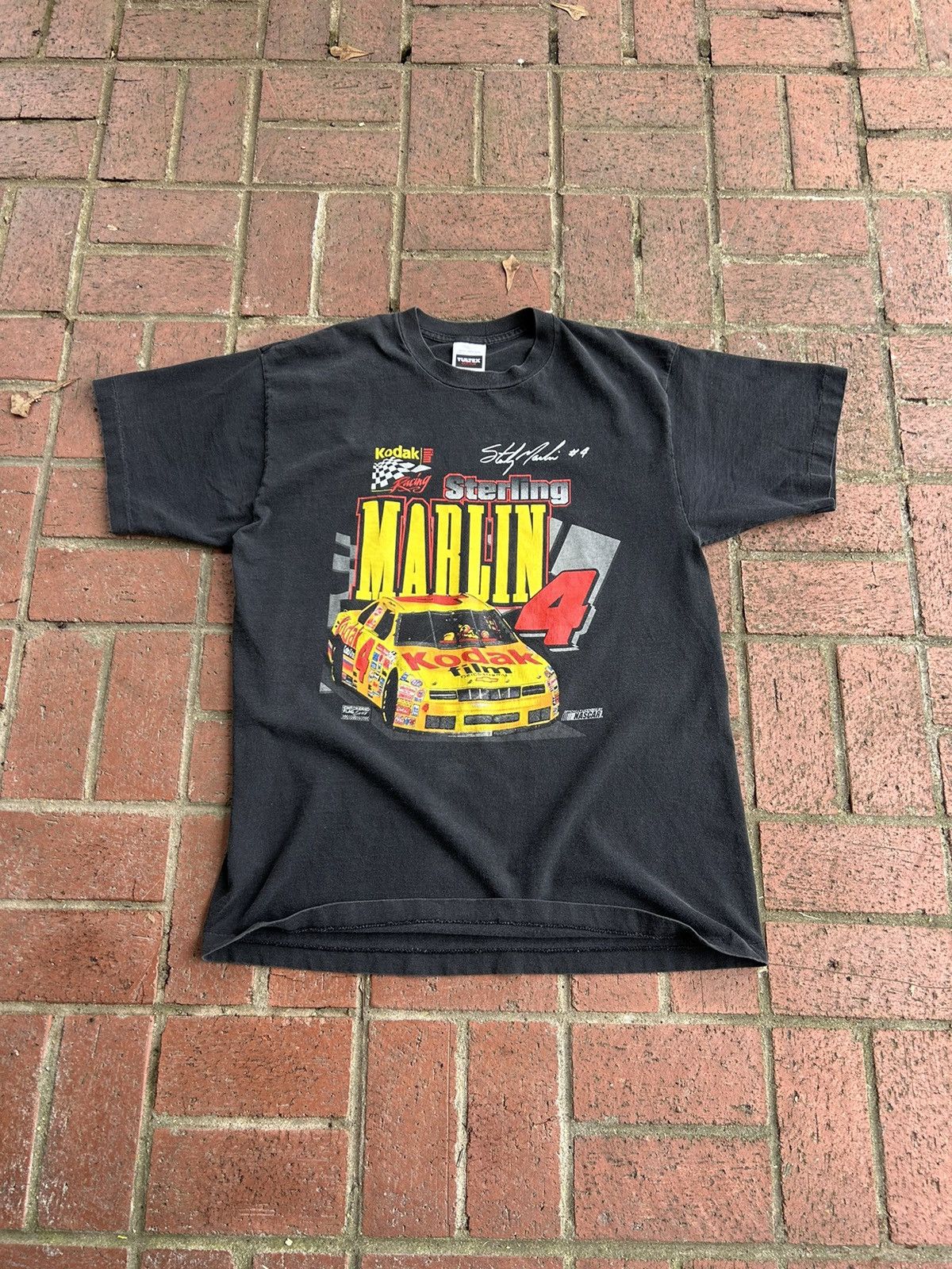 NASCAR × Tultex × Vintage Vintage 1995 tultex sterling marlin Kodak Racing NASCAR tee Size US XL / EU 56 / 4 - 1 Thumbnail