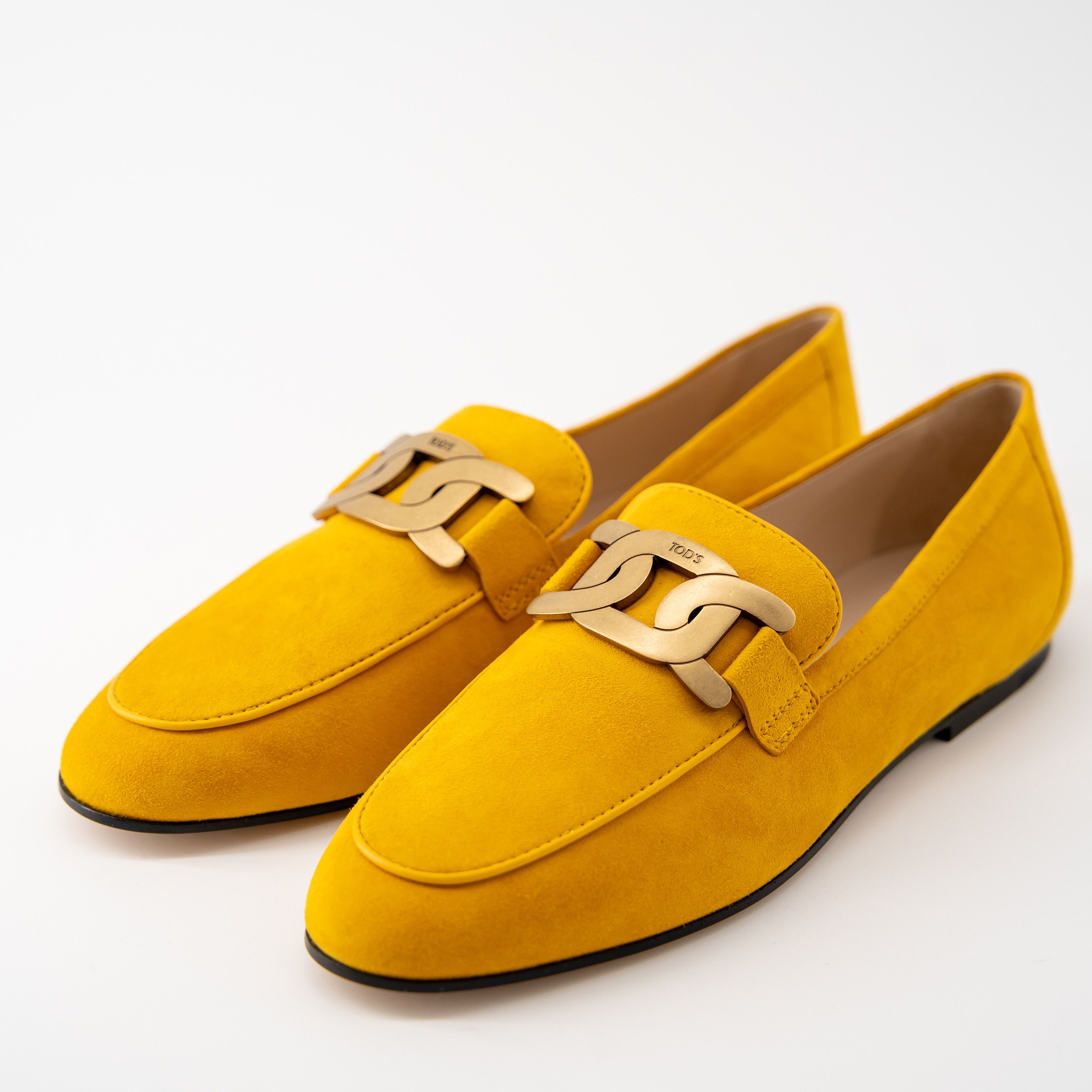 Tod's 40.5 10.5US - Tod's Kate Suede Loafers Yellow Net-a-Porter Size US 10.5 / IT 40.5 - 1 Thumbnail