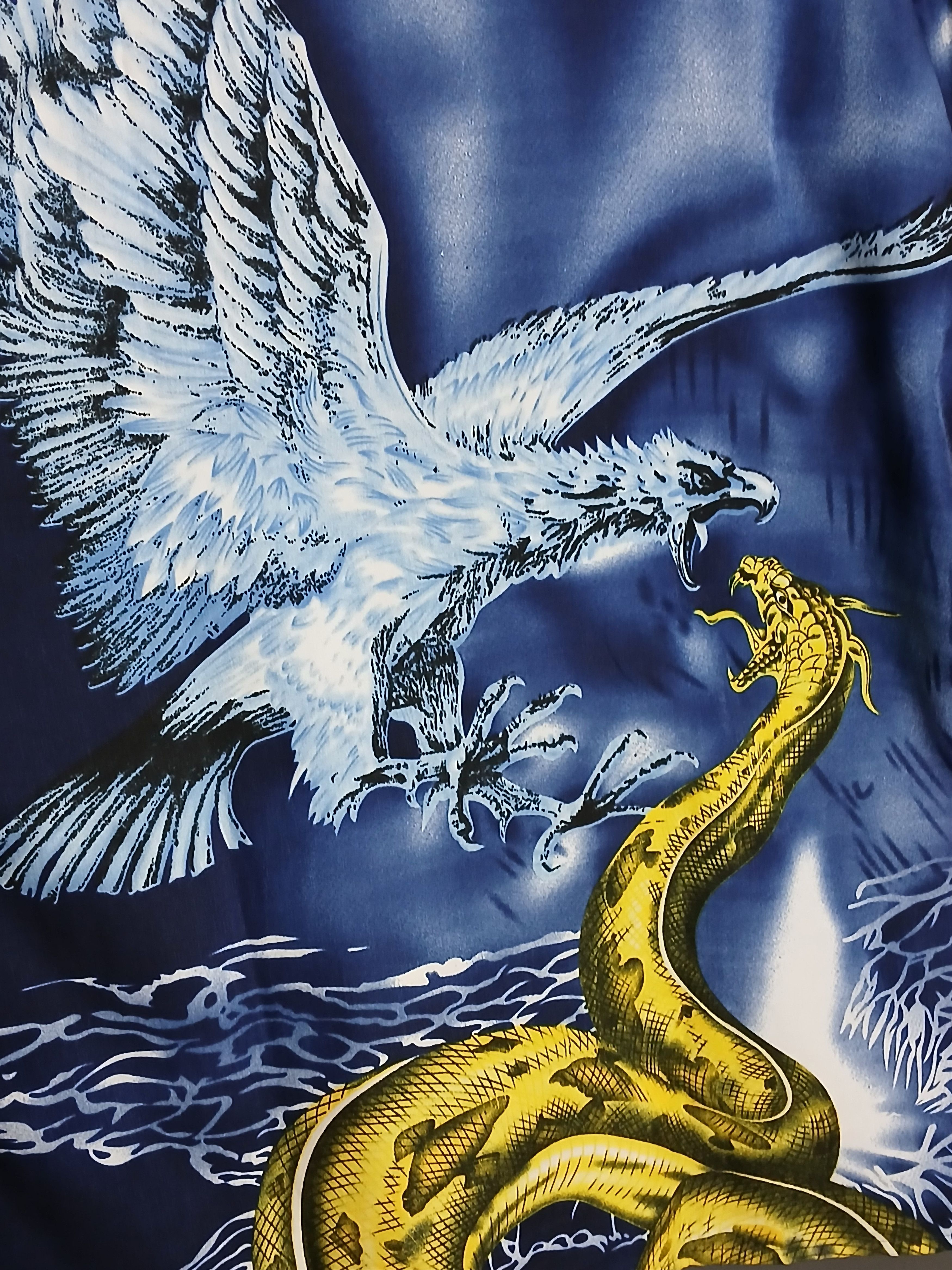 Japanese Brand Sukajan Dragon vs Eagle All Over Print Shirt Size US XXL / EU 58 / 5 - 4 Thumbnail