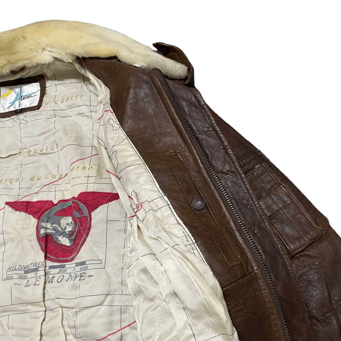 Leather Vintage Luis Alvear Flight Bomber Sheepskin Leather Jacket Size US M / EU 48-50 / 2 - 9 Thumbnail