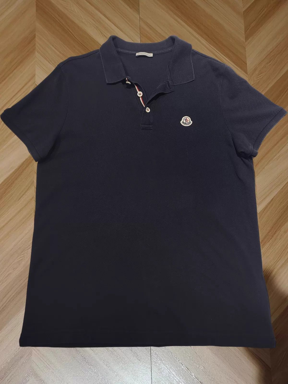 Moncler Moncler Navy Blue Polo Shirt L 9/10 Size US L / EU 52-54 / 3 - 1 Thumbnail