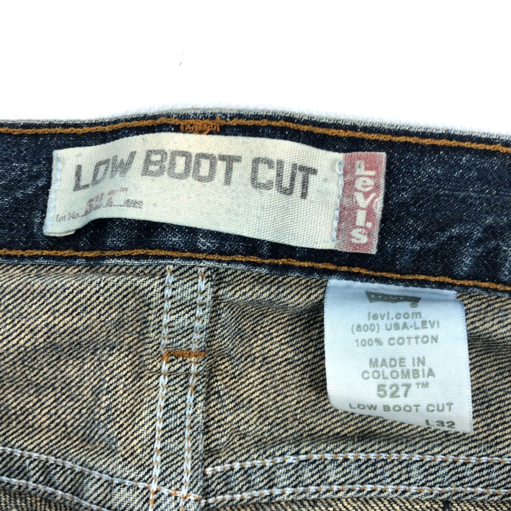 Levi's VINTAGE Levi's Jeans 527 Bootcut Denim 38x32 Blue Regular Mens Distressed Pockets 5-Pocket American Rancher Cotton Y2K Size US 38 / EU 54 - 3 Thumbnail