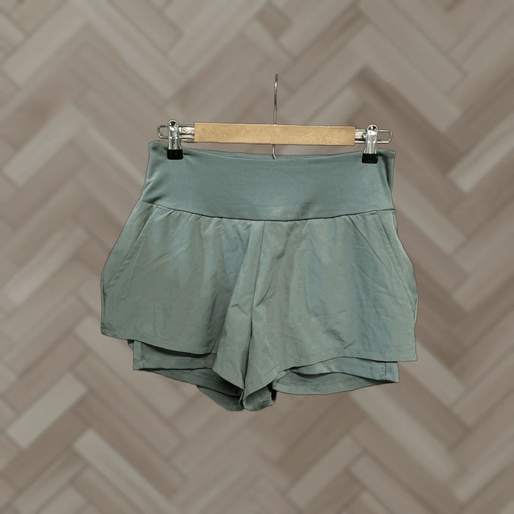 Juicy Couture Juicy Couture Sports Womens Green Athletic Running Shorts Lined M Medium Activewear Size 32" / US 10 / IT 46 - 1 Thumbnail