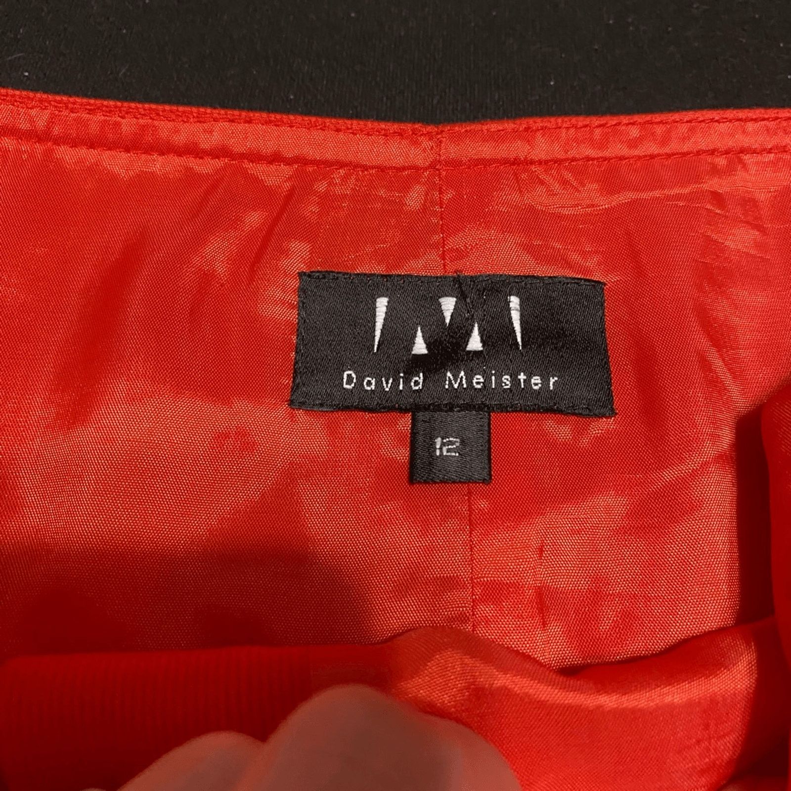 Nordstrom David Meister Cotton Red Button Pencil Skirt Size 12 Size 34" / US 12 / IT 48 - 3 Thumbnail