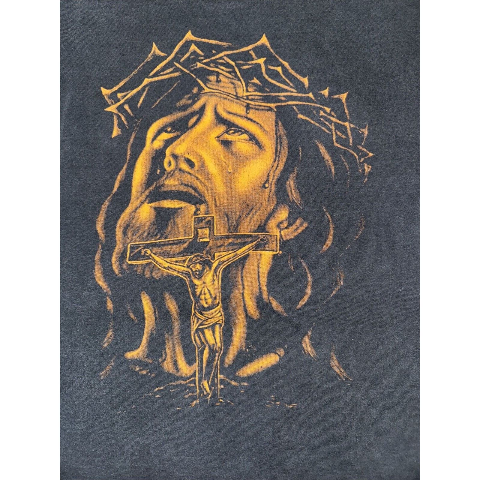 Band Tees × Japanese Brand × Vintage Vintage Rock Revolution Jesus T-Shirt Black Large 20x27.5 Size US L / EU 52-54 / 3 - 4 Thumbnail