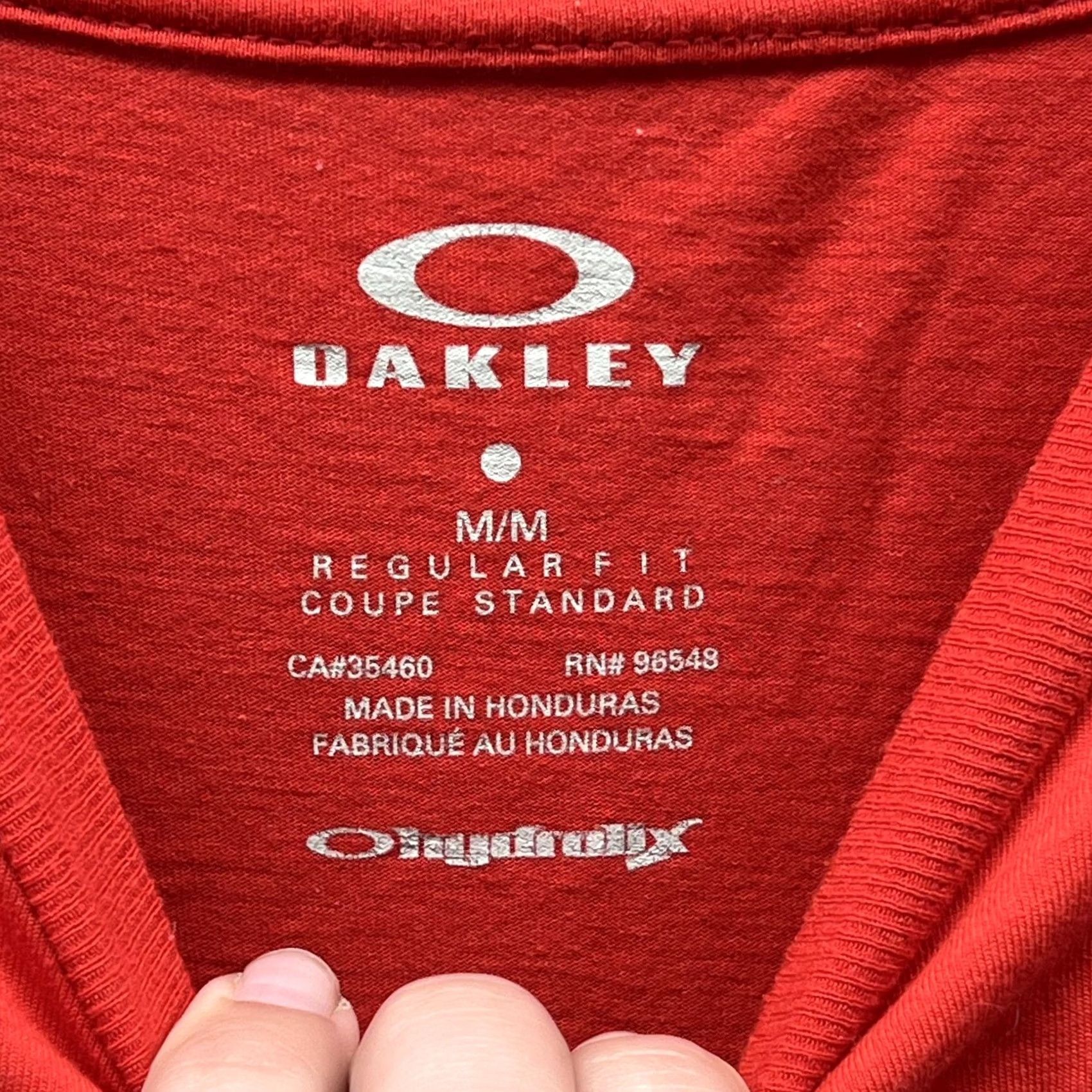 Oakley Oakley Shirt Mens Medium Red Hydrolix Logo Graphic Tee Tagless Sports Active Size US M / EU 48-50 / 2 - 7 Thumbnail