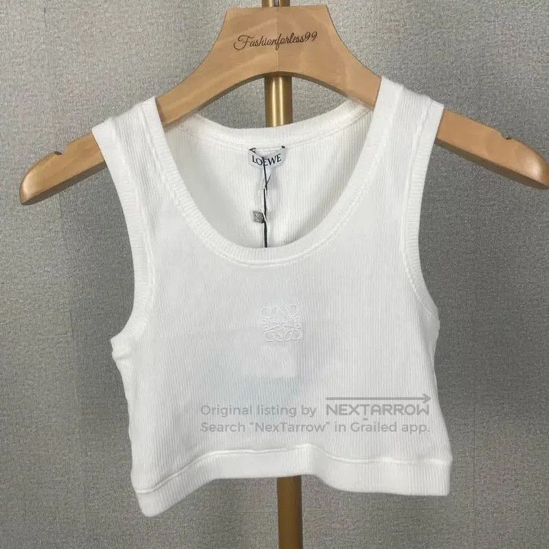 Loewe Loewe White Cotton Crop Top . Size XS / US 0-2 / IT 36-38 - 1 Thumbnail