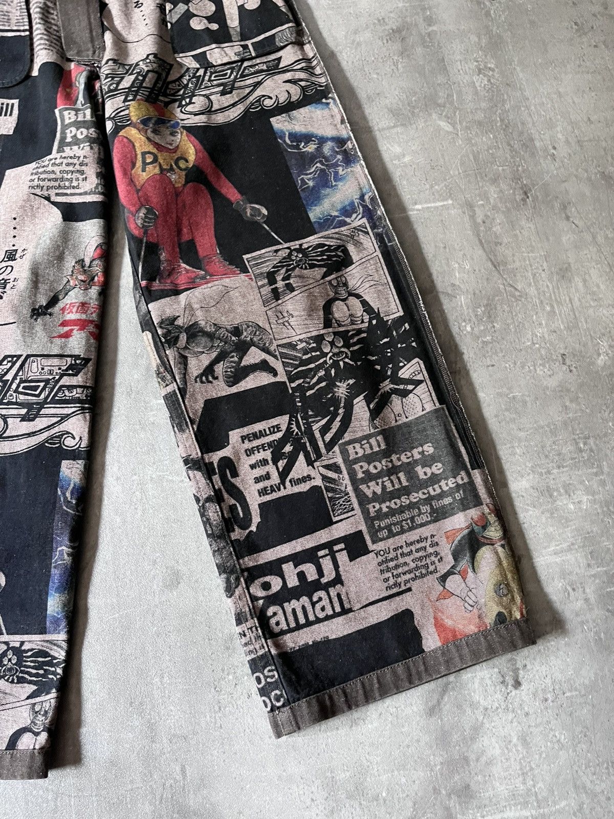 Yohji Yamamoto Y's x Shotaro Ishinomori A/W 2007 reversible pants Size US 30 / EU 46 - 4 Thumbnail