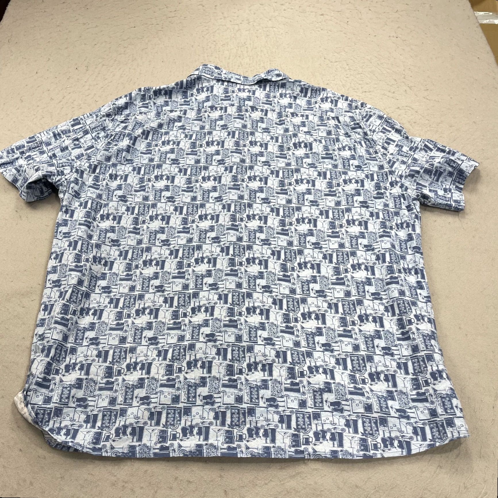 Southern Tide Southern Tide Shirt Mens 2XL XXL Blue Linen Rayon Camp Hawaiian Print Casual Button-Up Short Sleeve Collared Button-Down Garden Hawaiian Theme Mens Size US XXL / EU 58 / 5 - 6 Thumbnail