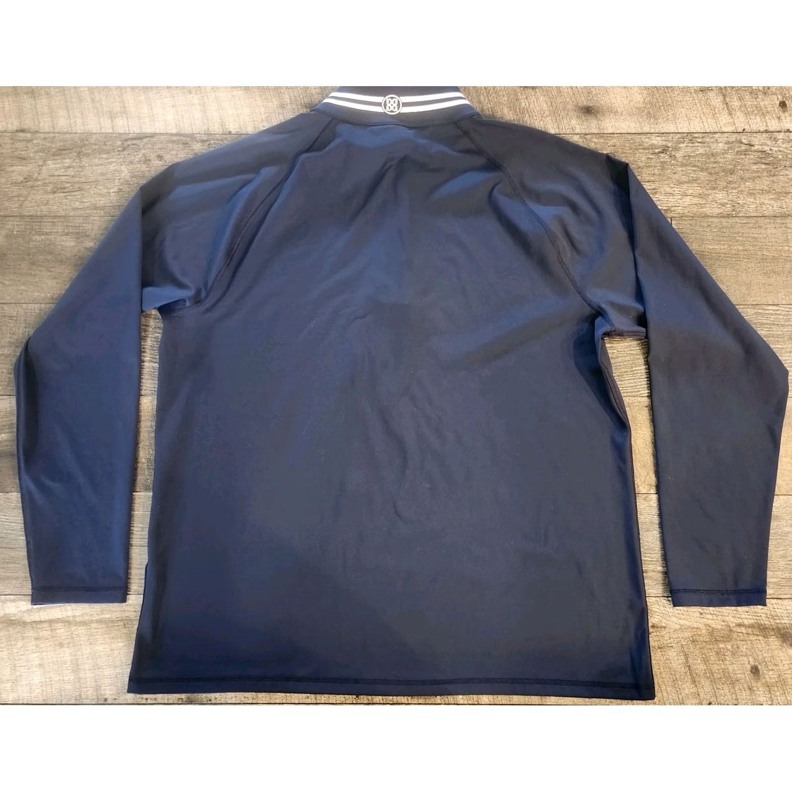 G/FORE G/FORE 1/4 Zip Pullover Mens 2XL Navy Blue Performance Stretch Long Sleeve Mock Neck Embroidered Logo Golf Activewear Size US XXL / EU 58 / 5 - 7 Thumbnail