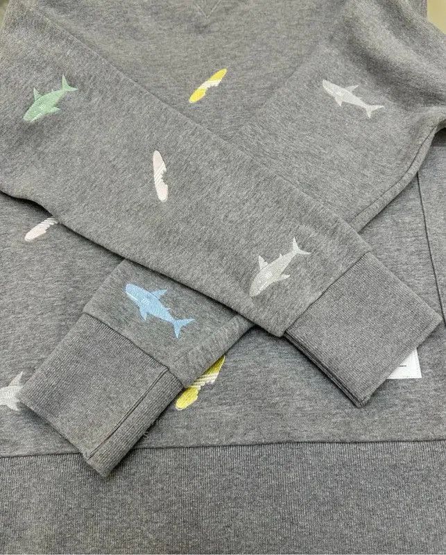 Thom Browne Thom Browne Gray Long Sleeve Cotton Sweatshirt . Size US L / EU 52-54 / 3 - 7 Thumbnail