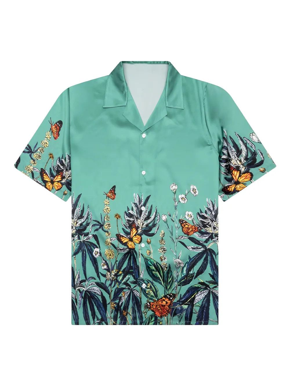 Other Short-Sleeve Shirt "Ocean" – Men’s Casual Blue Button-Up Size US M / EU 48-50 / 2 - 1 Thumbnail