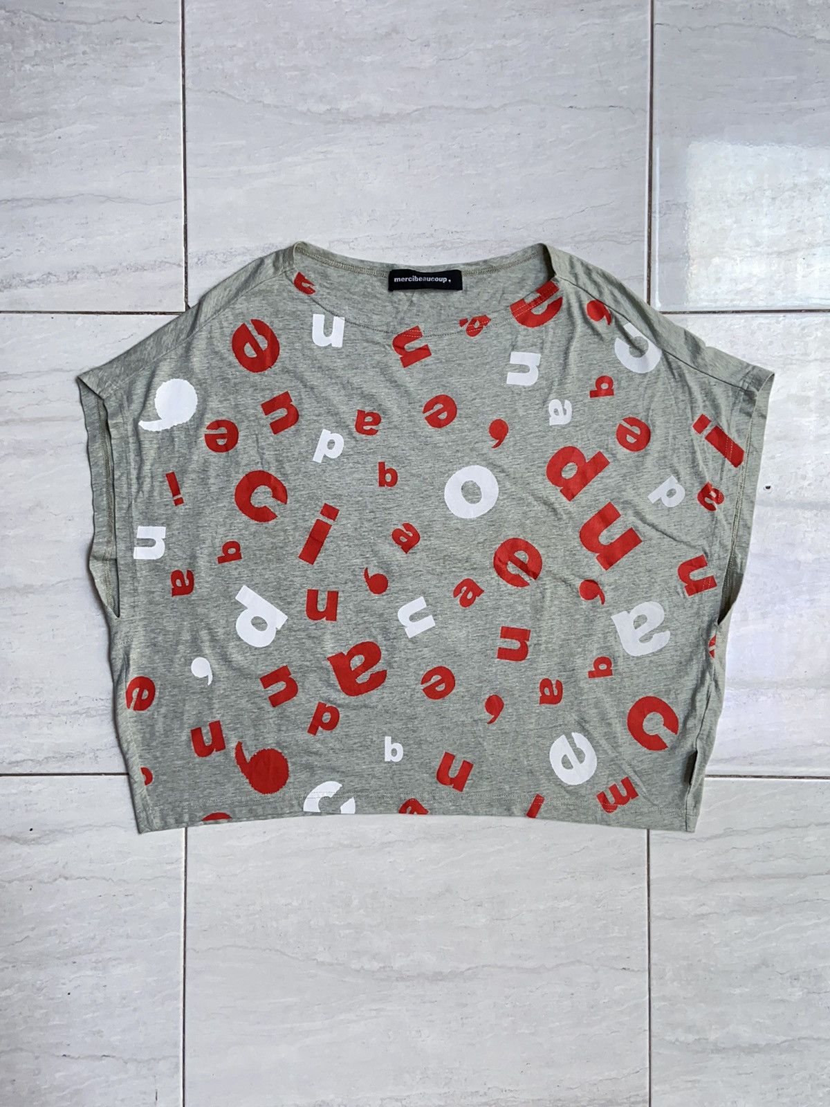 image of Issey Miyake x Mercibeaucoup Grey T-Shirt, Women's (Size 2XL)