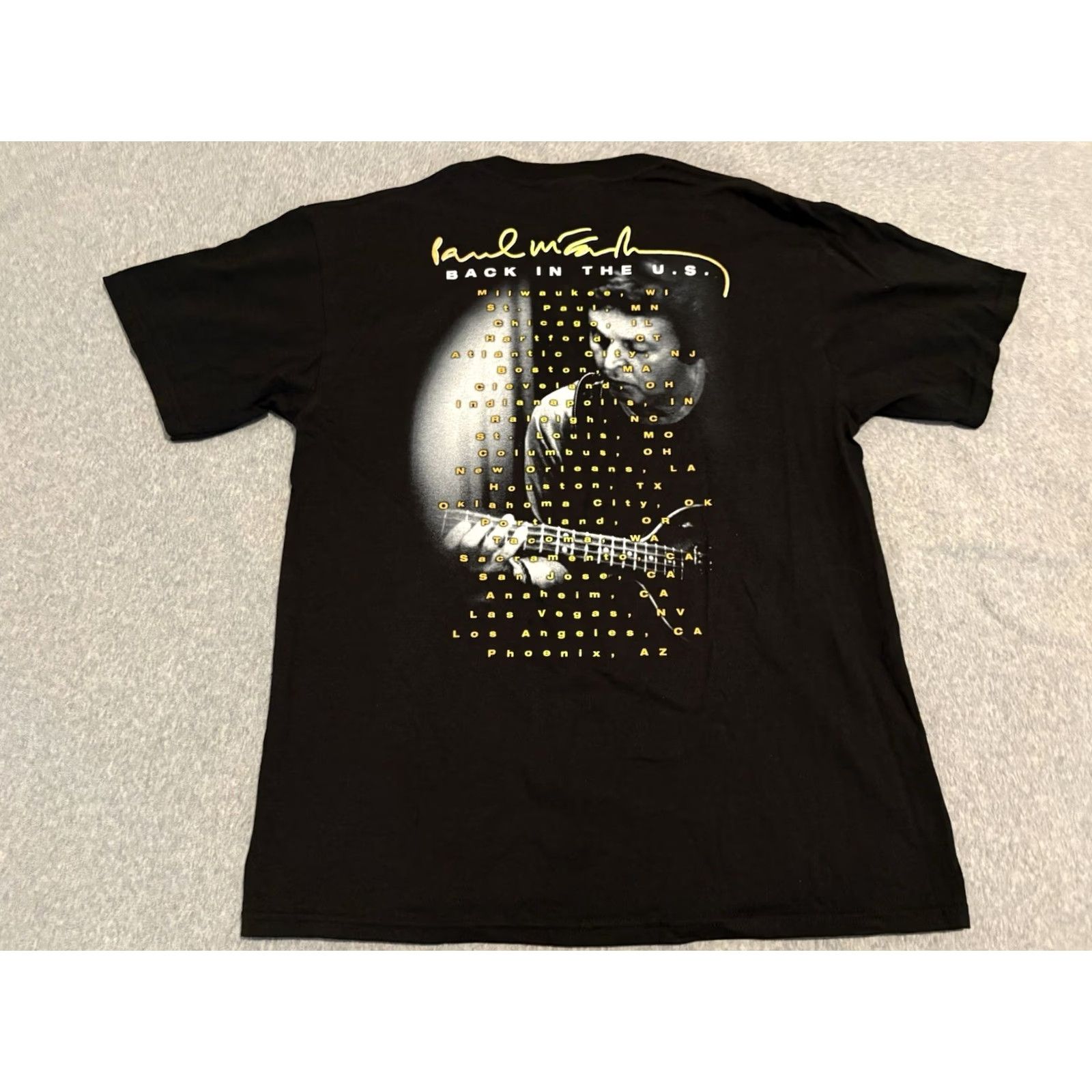 Vintage VINTAGE Paul McCartney Back in the US Concert Tour Black T-Shirt Large Size US L / EU 52-54 / 3 - 6 Thumbnail