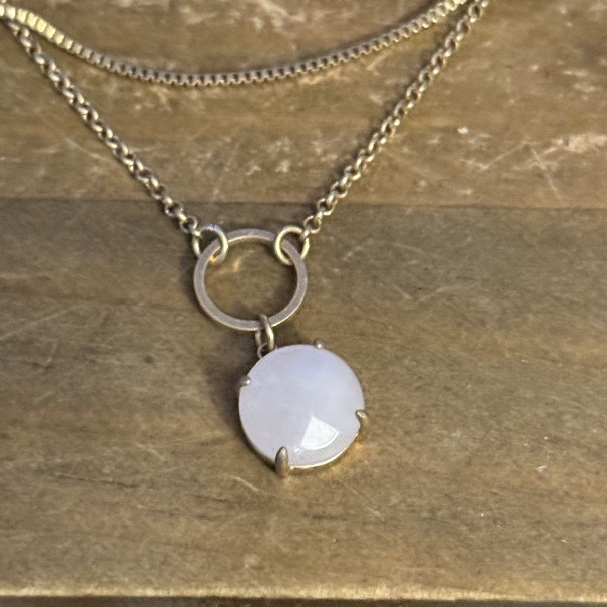 Other Gold tone multi layered chain rose quartz pendant necklace Size ONE SIZE - 4 Thumbnail
