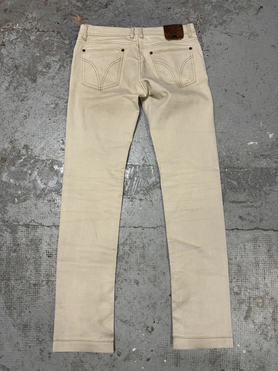 Dolce & Gabbana 2000s Dolce & Gabbana Beige Slim Distressed Pants Size US 31 - 7 Thumbnail