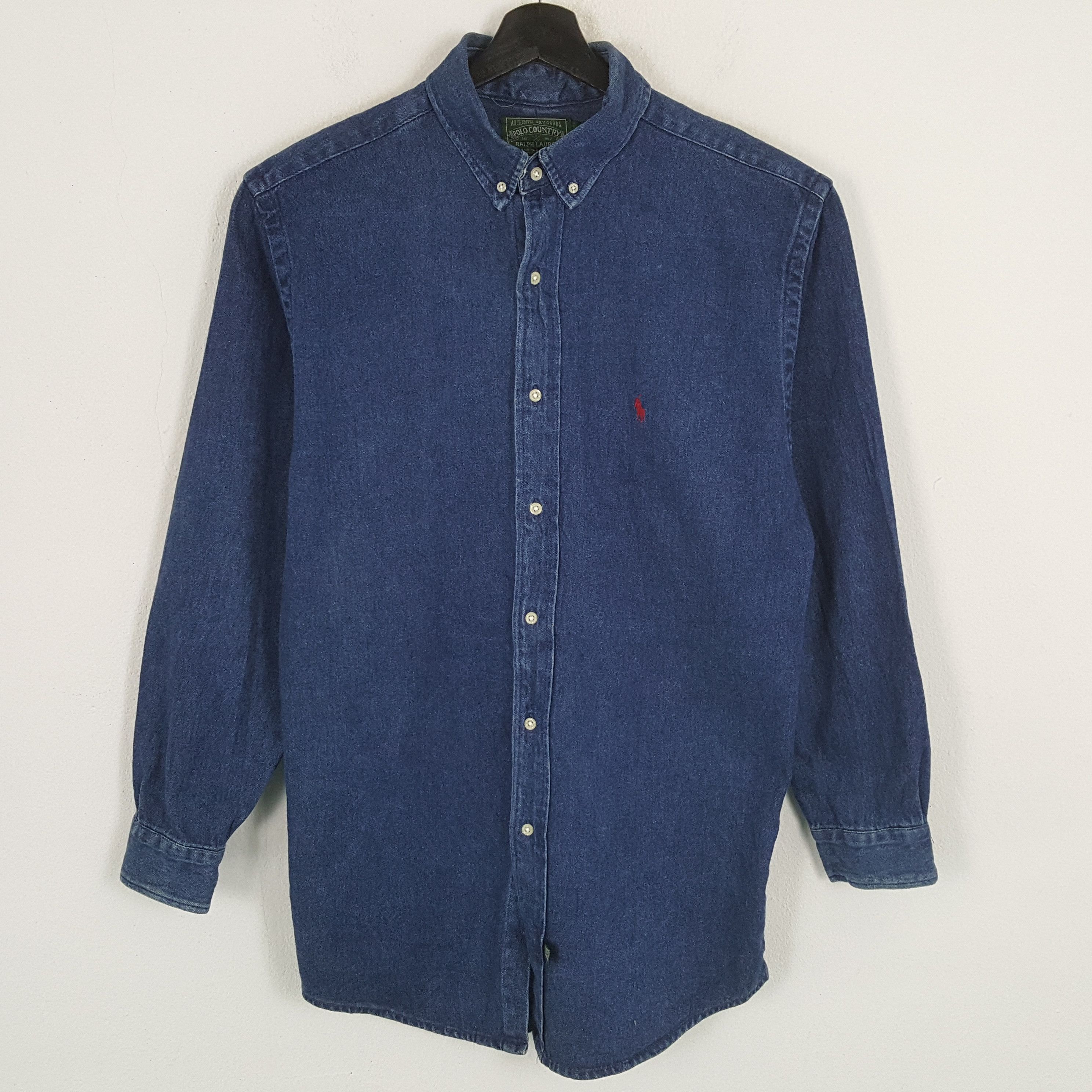 Polo Ralph Lauren × Vintage POLO RALPH LAUREN Fashion Brand Small Design Denim Shirt Size US M / EU 48-50 / 2 - 1 Thumbnail