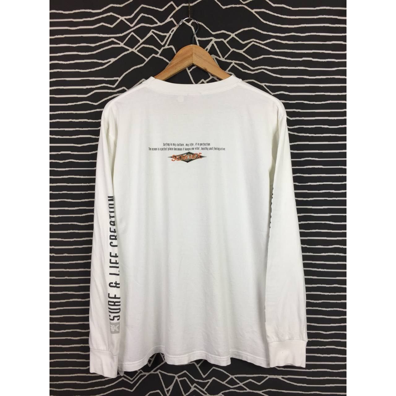 Japanese Brand RUSS-K Custom Surf Culture Slow Ride Longsleeve Tee Size US L / EU 52-54 / 3 - 11 Thumbnail
