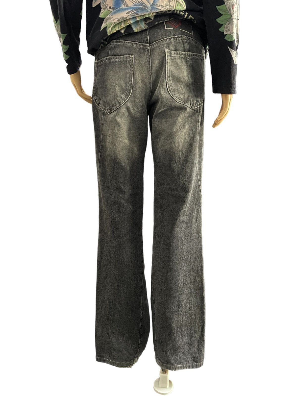 Designer × Kenzo × Vintage Vintage Kenzo Paris Mud Grey Flared Denim Pants Size US 30 / EU 46 - 4 Thumbnail