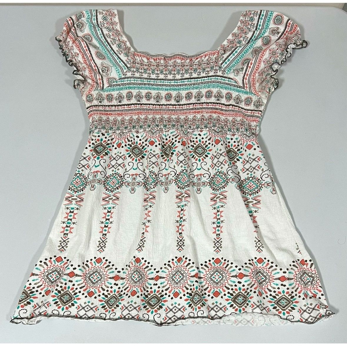 Vintage Roz & Ali Boho Bohemian Y2K Babydoll Shirt Blouse Size S 🤎✨ Size S / US 4 / IT 40 - 4 Thumbnail