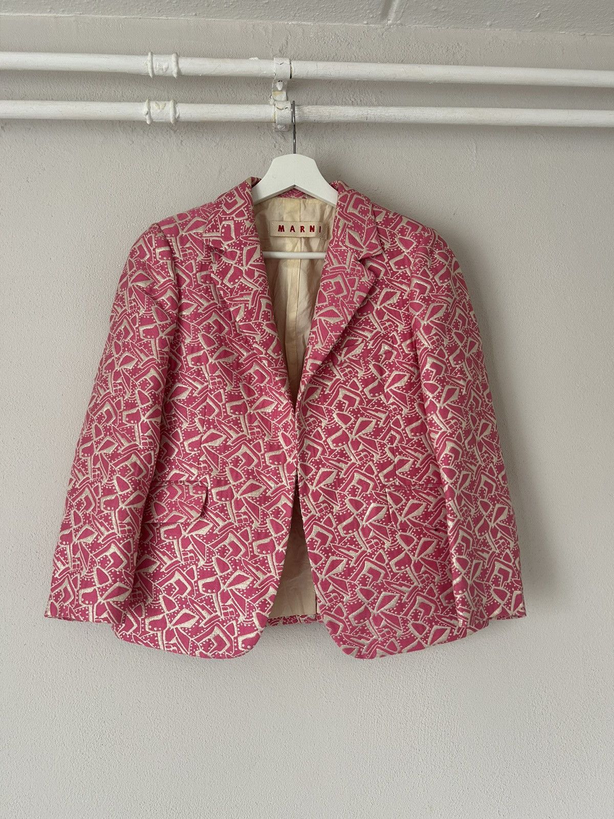 Marni Pink Silk Blend Blazer Size M / US 6-8 / IT 42-44 - 1 Thumbnail