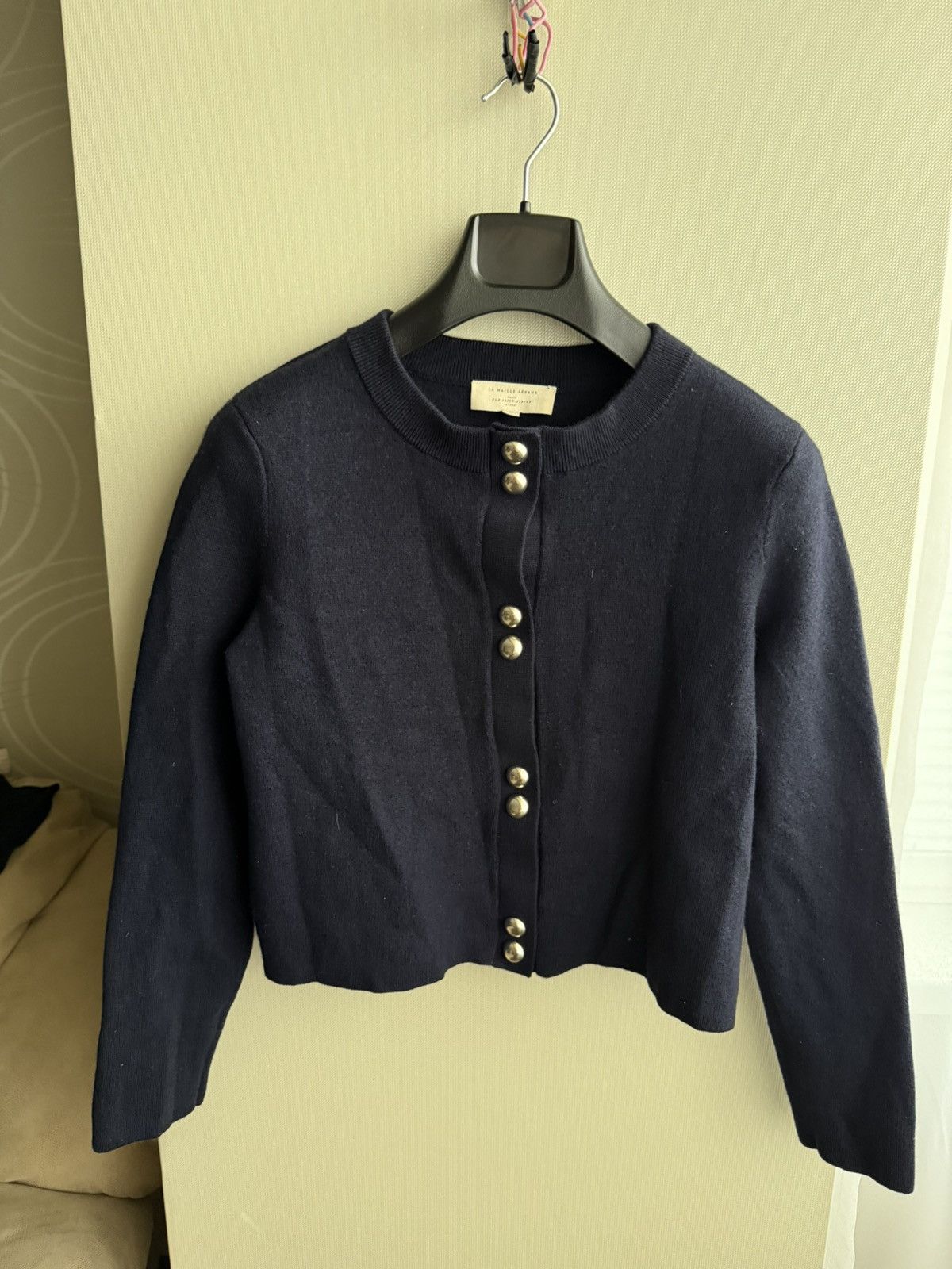 Sezane Sezane Madeline Merino Wool Button Up Cardigan Black Size S Size S / US 4 / IT 40 - 4 Thumbnail