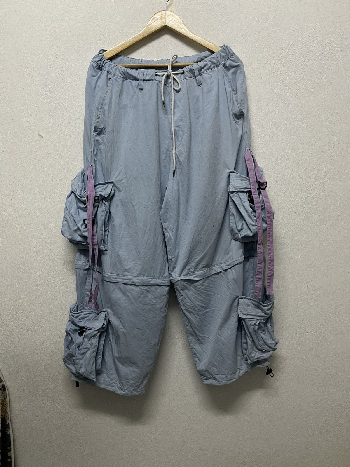 Vintage 90s GALFY CRUTCH PARACHUTE BAGGY CARGO PANT Size US 33 - 1 Thumbnail
