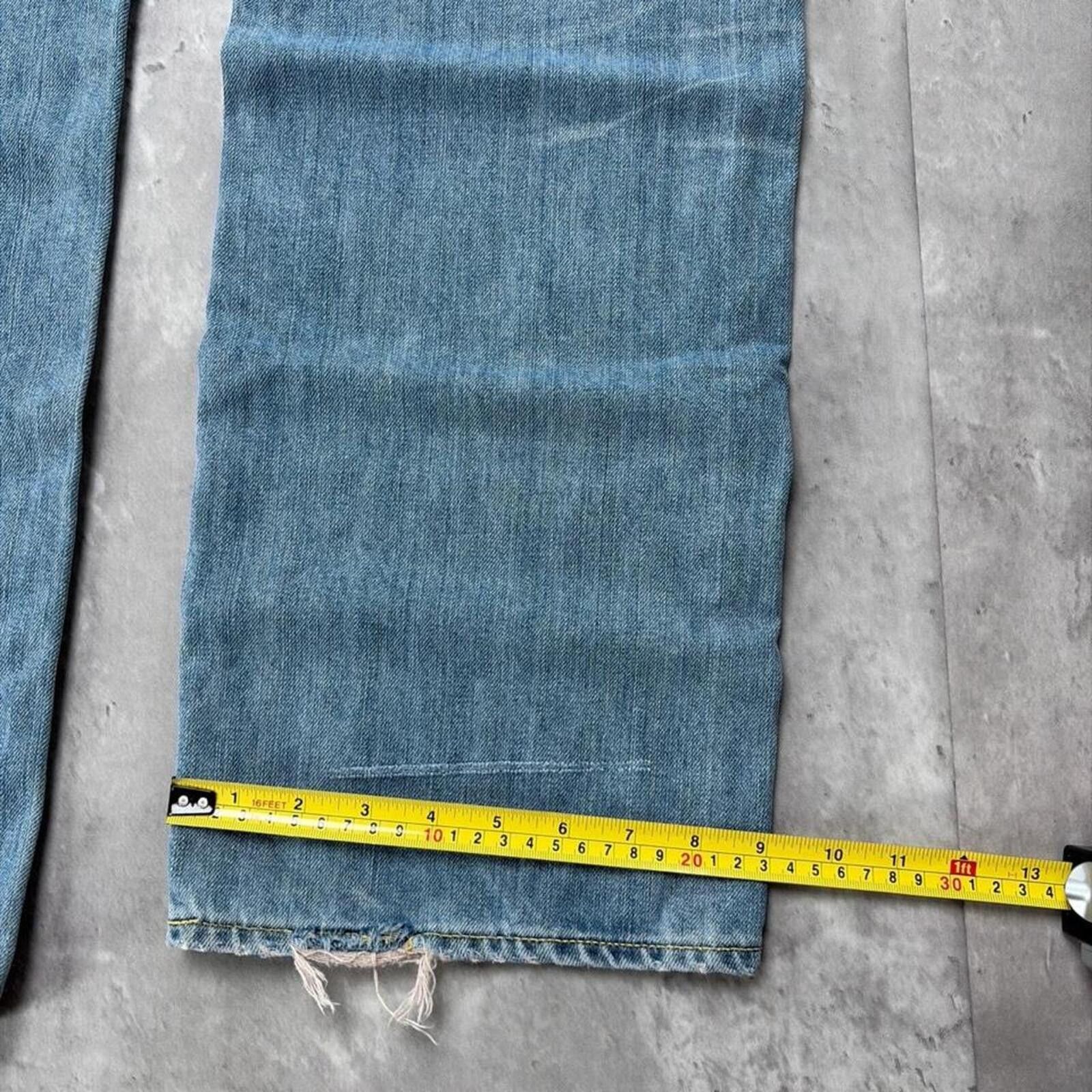 Ed Hardy Y2K Light Wash Ed Hardy Grunge Straight Denim Jeans Size US 36 / EU 52 - 8 Thumbnail