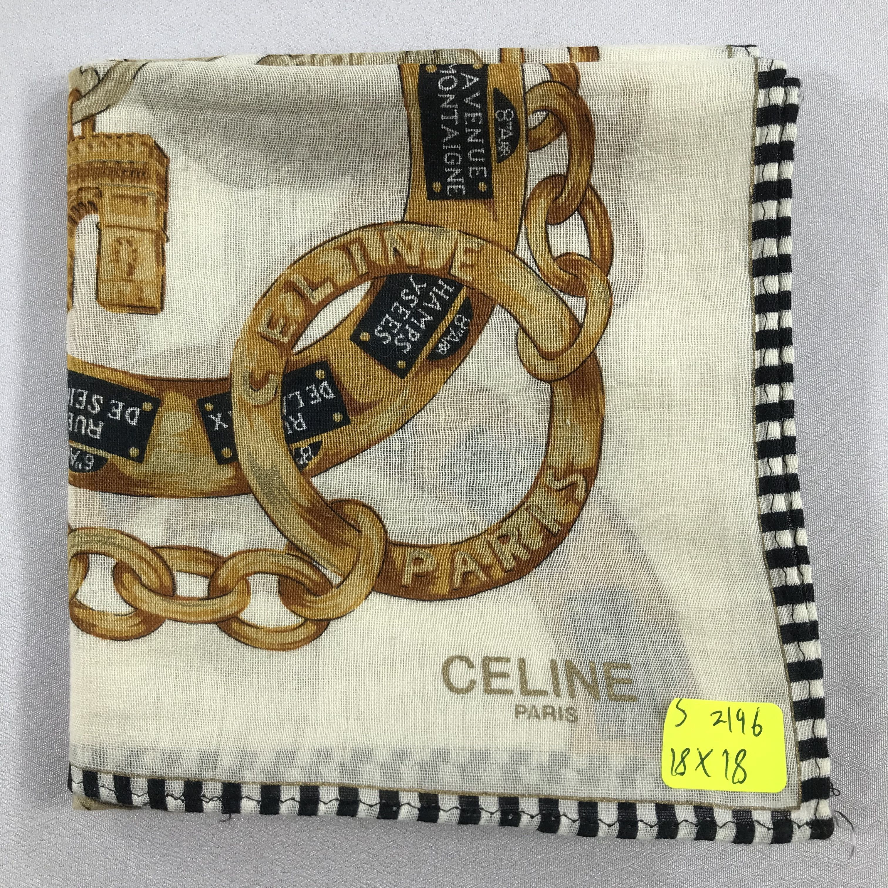 Celine × Vintage Celine Bandana / Handkerchief / Neckerchief - S2196 Size ONE SIZE - 5 Thumbnail