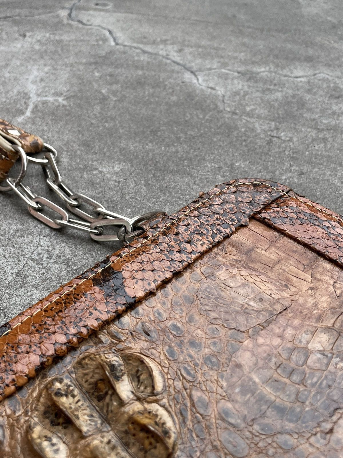 Vintage Shaped Crocodile’s Ridge & Python Snakeskin: Genuine Vintage Size ONE SIZE - 22 Thumbnail