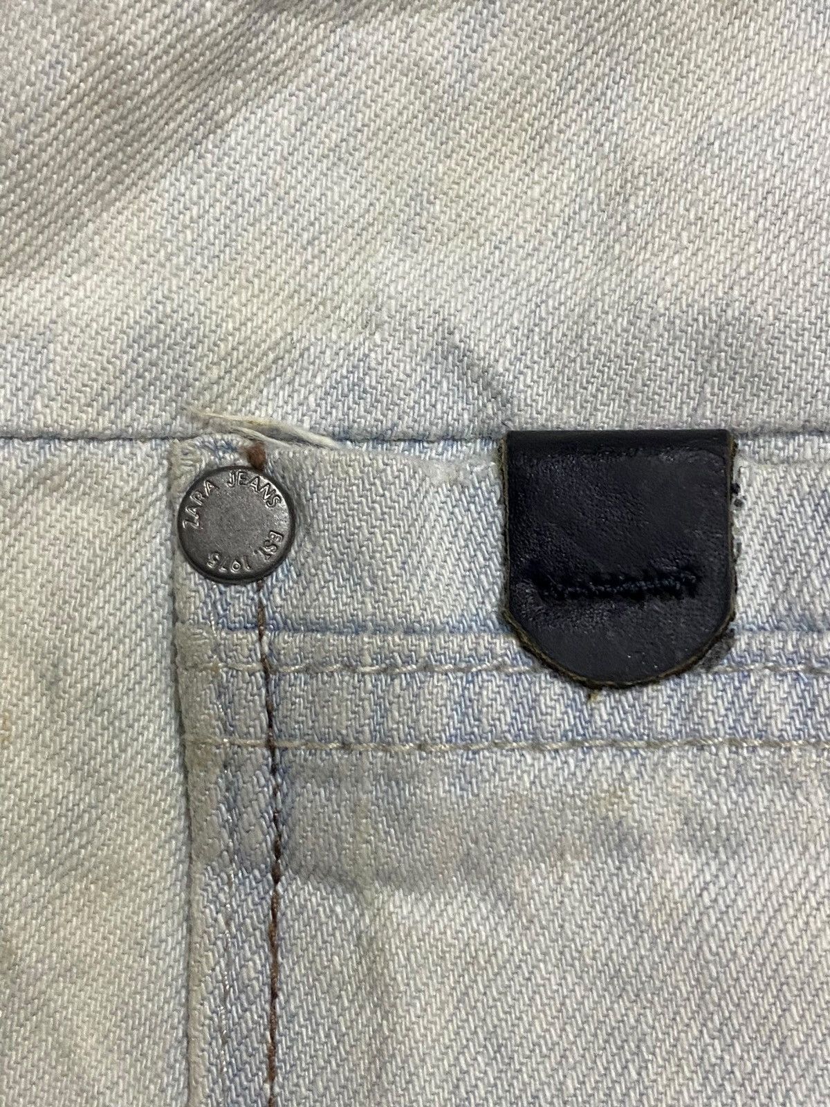 Rhude × Zara Vintage Zara Faded Wash Distressed Loose Jeans Size US 34 / EU 50 - 13 Thumbnail