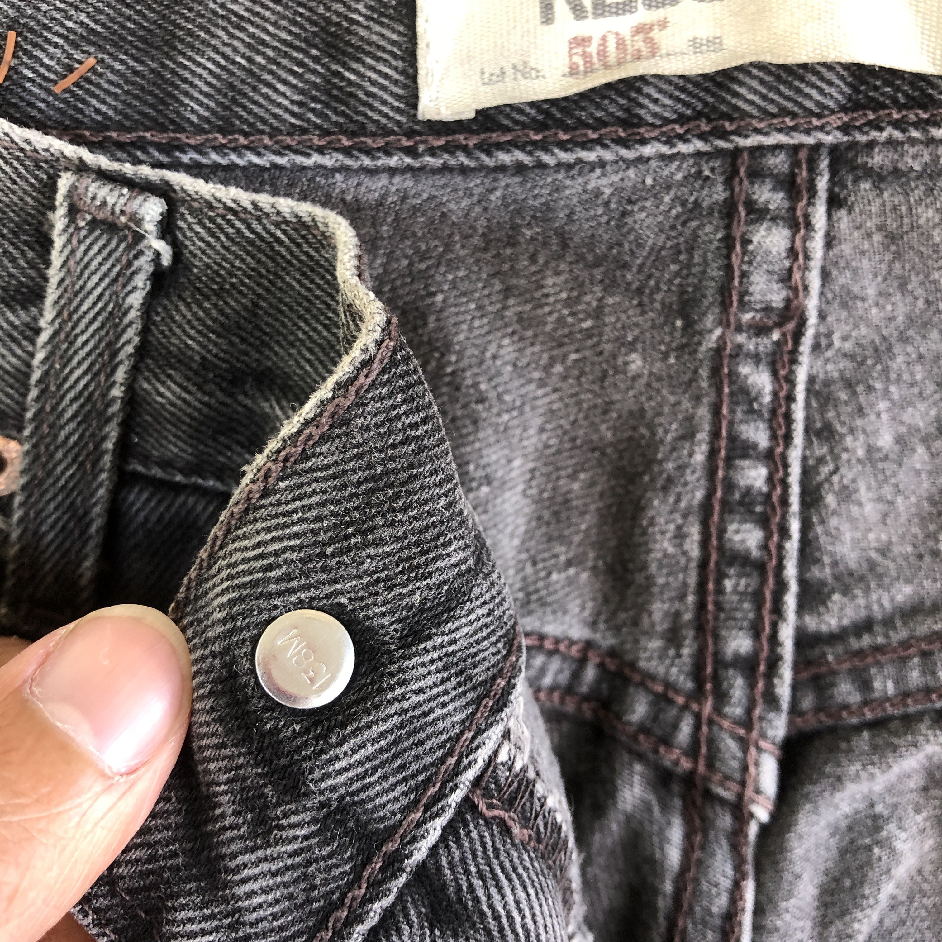 Levi's × Vintage Vintage Levis 505 Light Wash Jeans Levi's Faded Black Denim Size US 34 / EU 50 - 7 Thumbnail