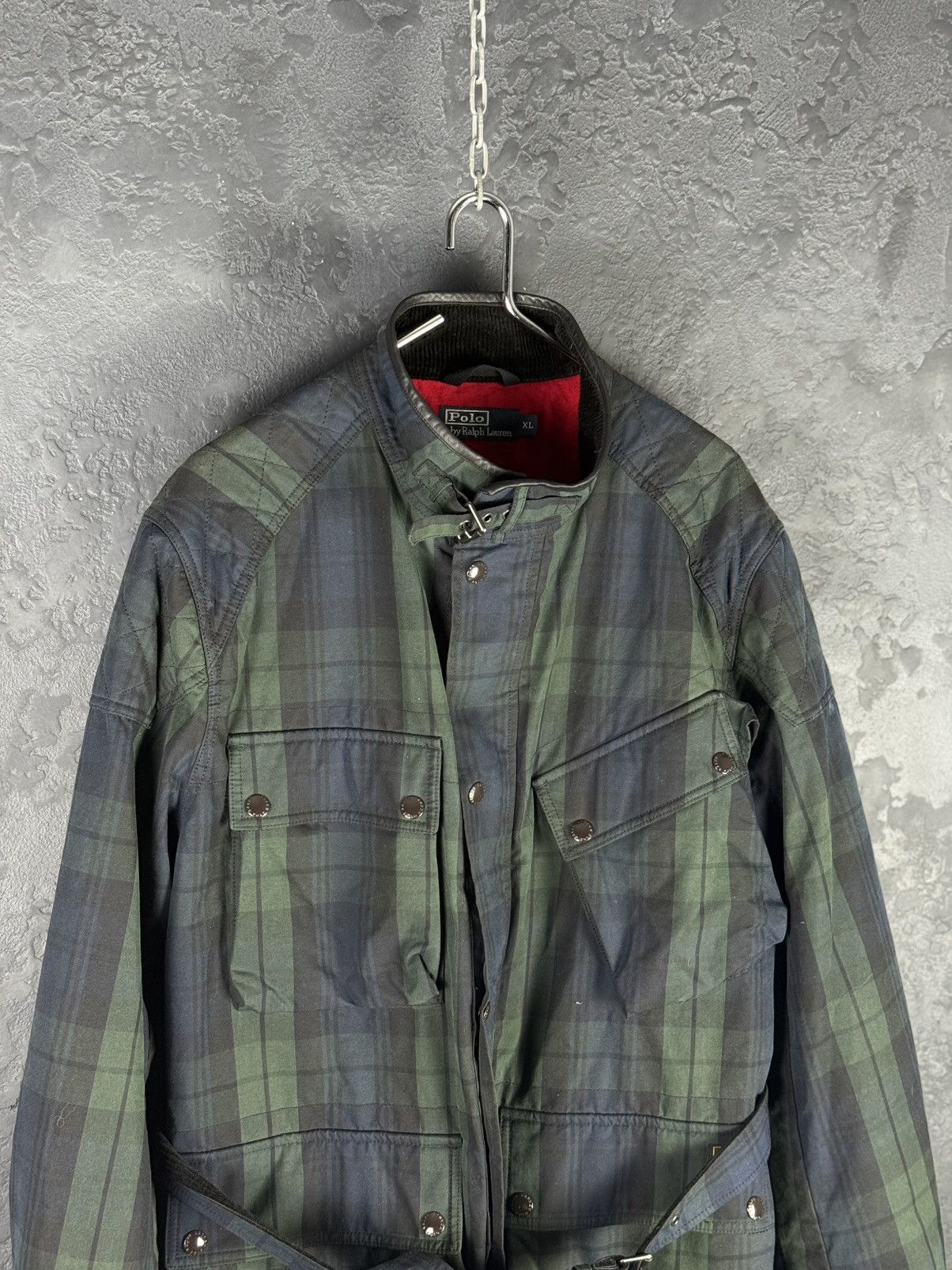 Polo Ralph Lauren Vintage Polo Ralph Lauren Mens Waxed Belted Motorcycl Jacket Size US XL / EU 56 / 4 - 6 Thumbnail