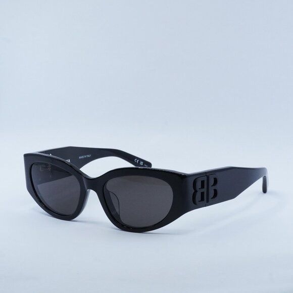 image of New Balenciaga Bb0324Sk 001 Black / Grey Sunglasses, Women's