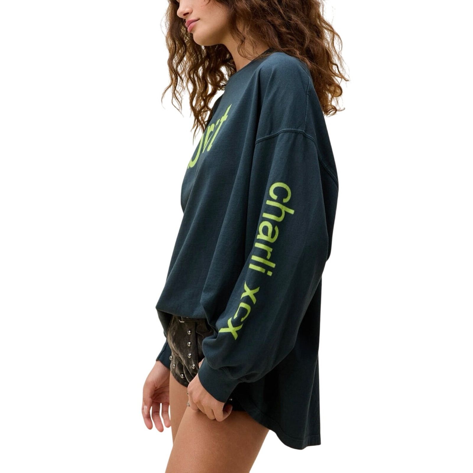 Daydreamer DAYDREAMER Charli XCX Brat One Size (OS) Long Sleeve Tee New Size ONE SIZE - 6 Thumbnail