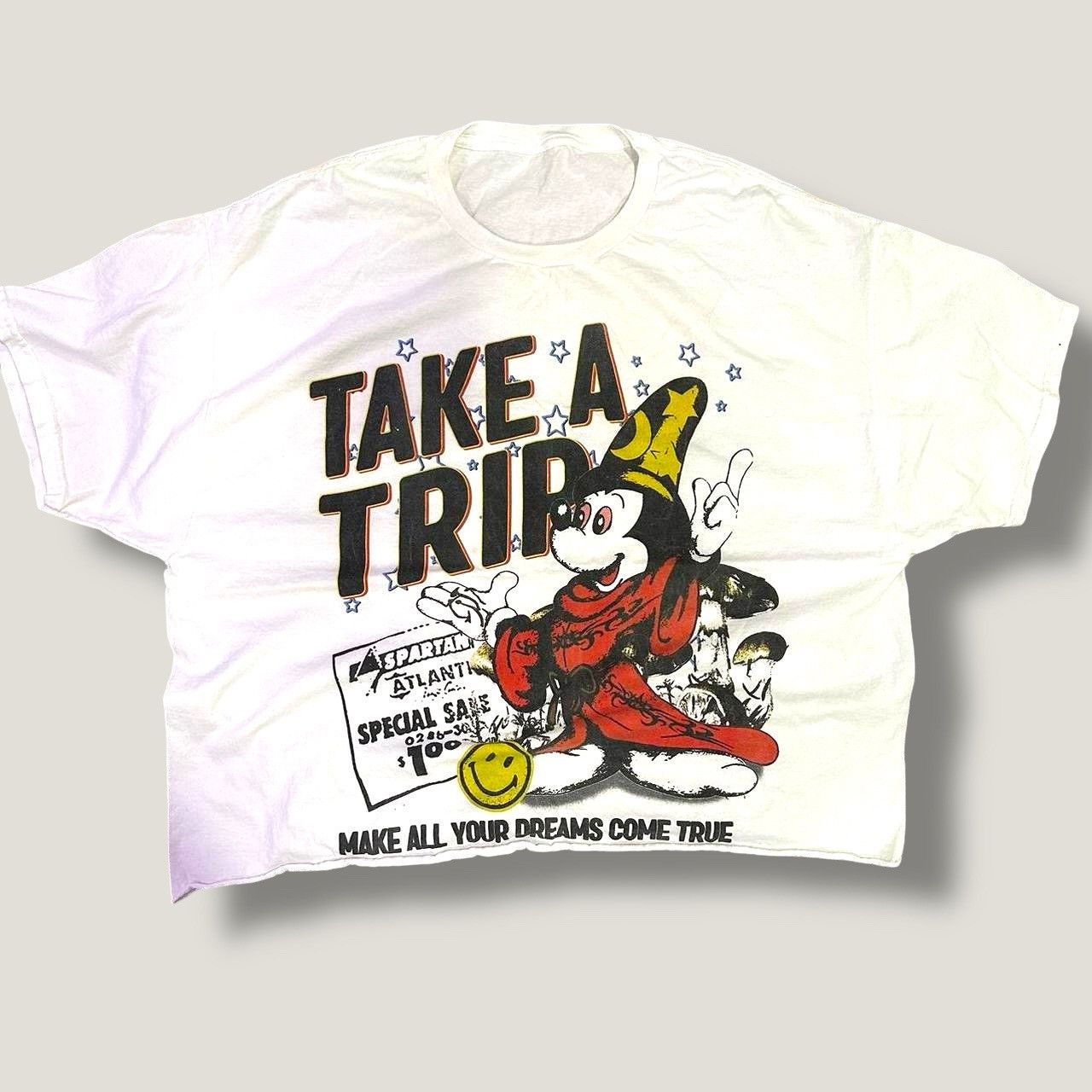 Disney Cropped Trippy Mickey Mouse Tee Size US L / EU 52-54 / 3 - 1 Thumbnail