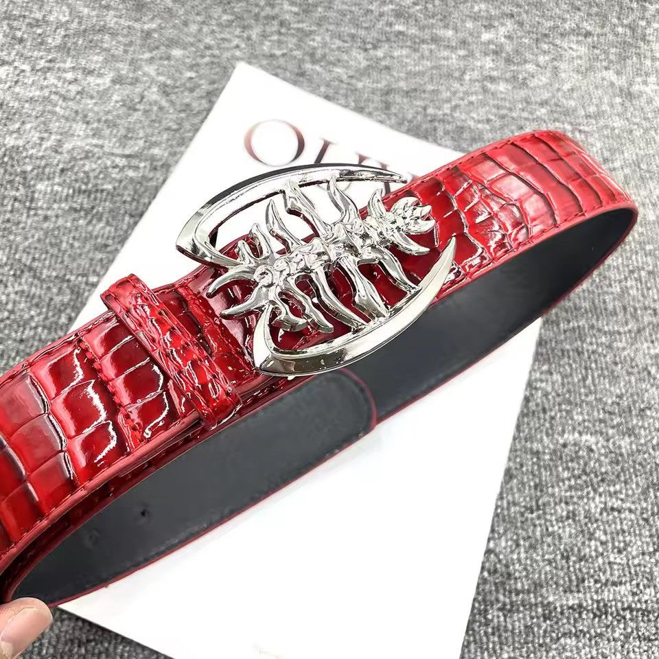 Other Y2K Punk Style Grunge Buckle PU Leather Belt Size 32 - 2 Thumbnail